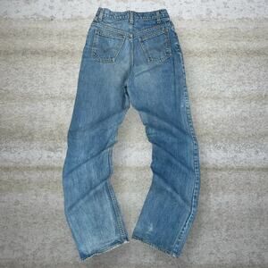 True Vintage 70s Levis Jeans Womens 11 Bootcut Flared Fit Light Wash Orange Tab